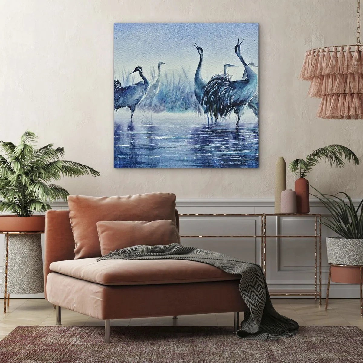 Tablou pe pânză - Întâlnirea de dimineață - 60x60 cm