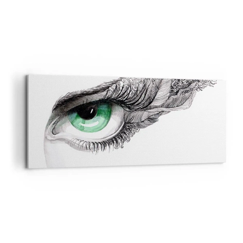 Tablou pe pânză - Frumoasă și gata de atac - 100x40 cm