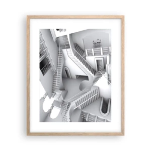 Poster în ramă de stejar deschis - Paradoxurile spațiului - 40x50 cm