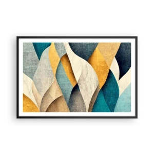 Poster în ramă neagră - Ritm și ondulare - 91x61 cm