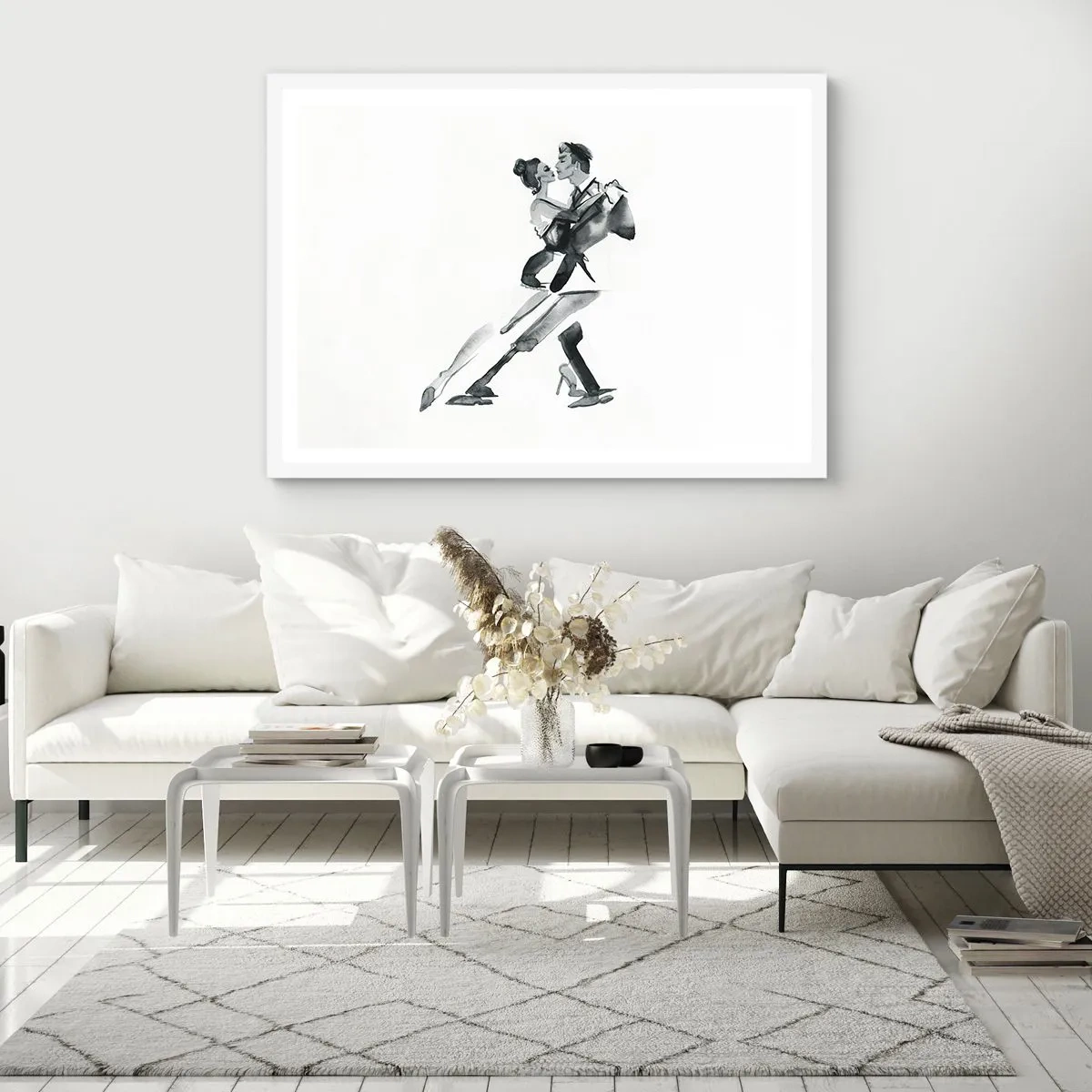 Poster în ramă albă - Într-un ritm - 100x70 cm