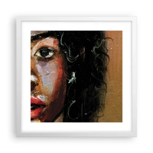 Poster în ramă albă - Negru și strălucire - 40x40 cm