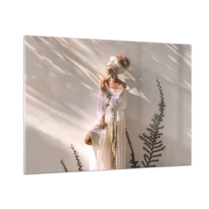 Tablou pe sticlă - Soarele și fata - 100x70 cm