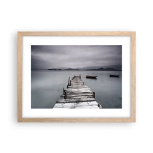 Poster în ramă de stejar deschis - Poți pleca mâine - 40x30 cm