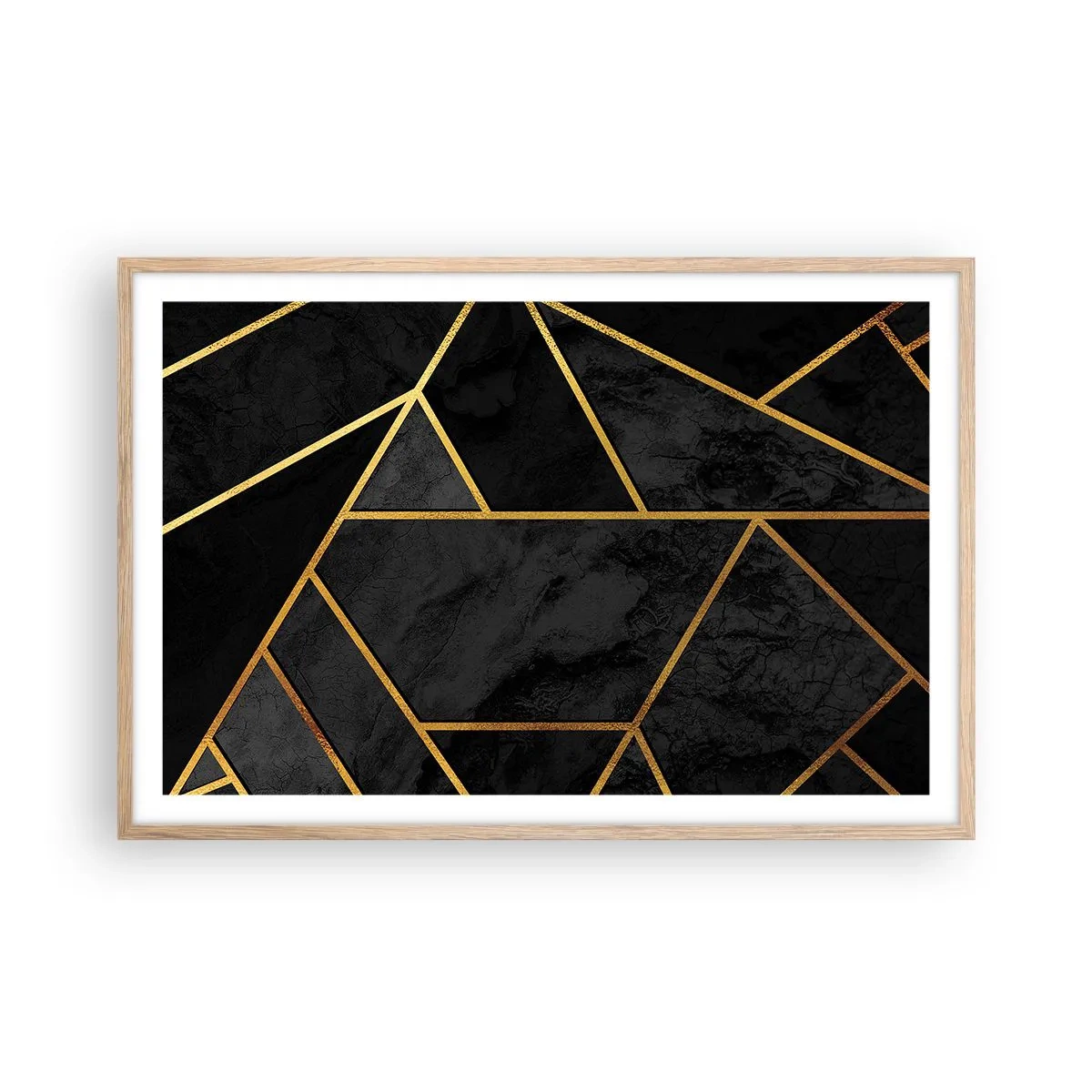 Poster în ramă de stejar deschis - Întuneric și lumină - 91x61 cm