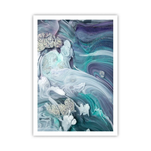 Poster - Râuri de albastru - 70x100 cm