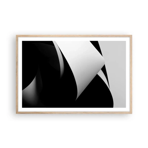 Poster în ramă de stejar deschis - Planuri de lumină din adâncurile umbrelor - 91x61 cm