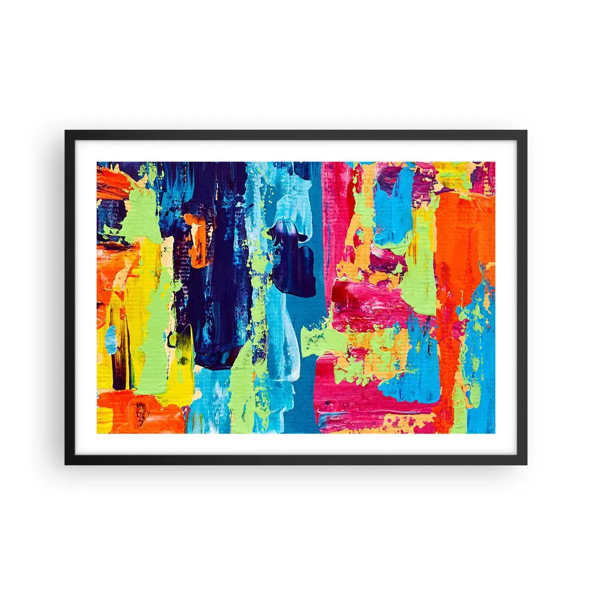 Poster în ramă neagră - Viața este frumoasă! - 70x50 cm