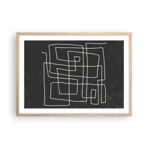 Poster în ramă de stejar deschis - Nu atât de simplu - 70x50 cm
