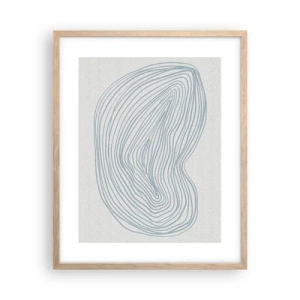Poster în ramă de stejar deschis - Zâmbet de picături - 40x50 cm
