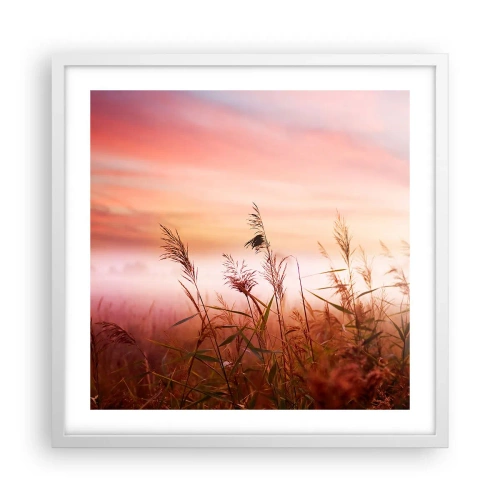 Poster în ramă albă - Zmeuri, suflante, vânt - 50x50 cm