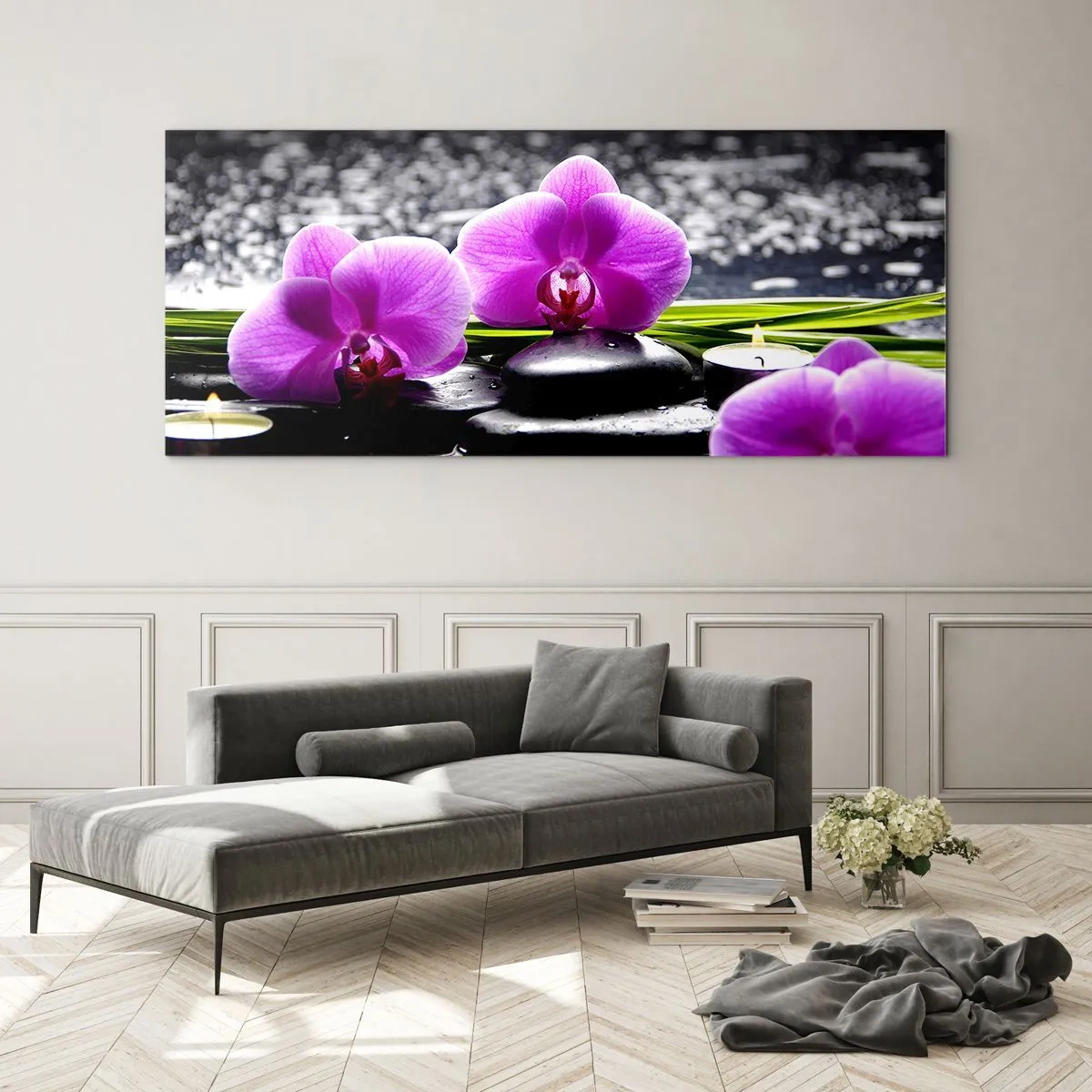 Tablou pe sticlă - Să te scufunzi în pace și liniște - 100x40 cm