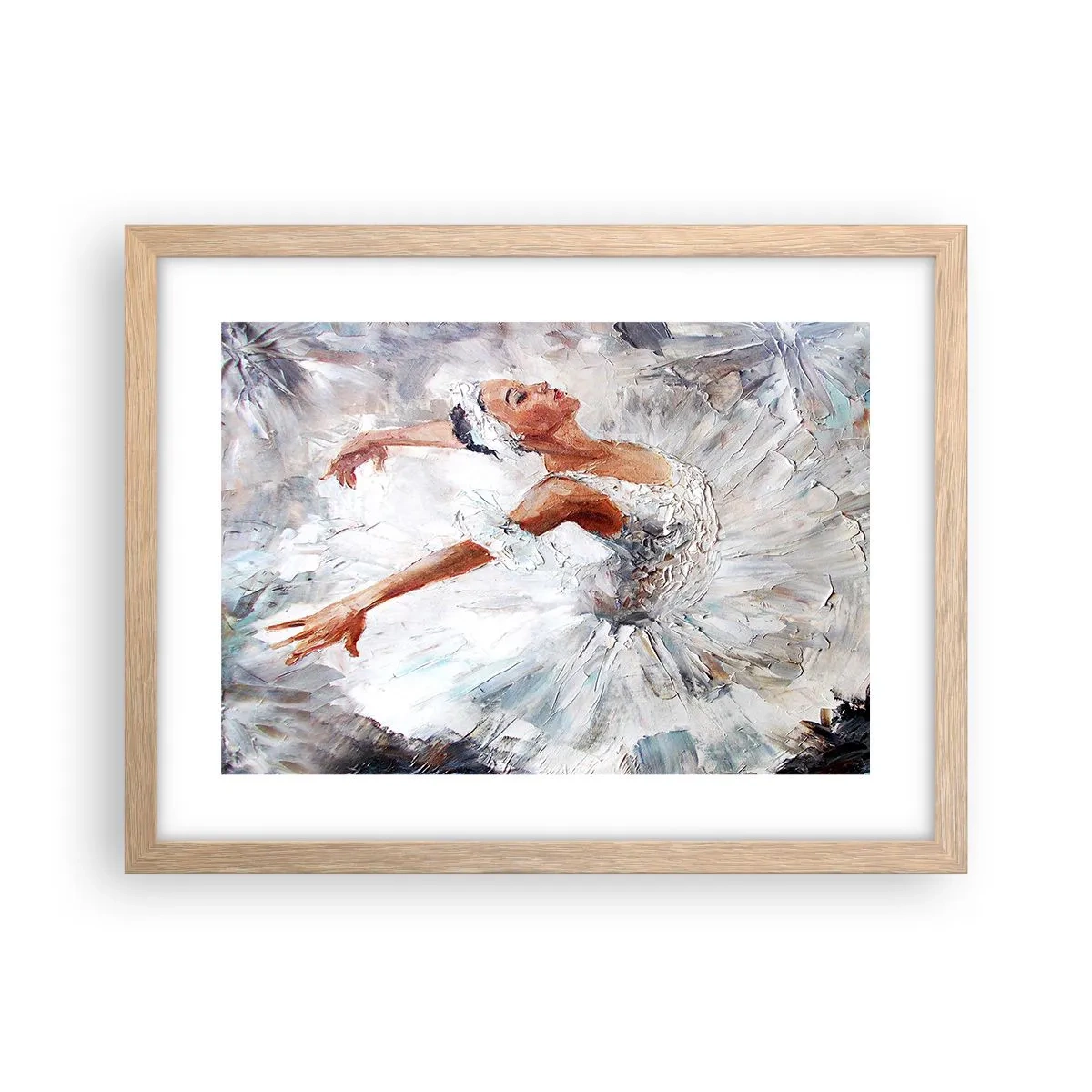 Poster în ramă de stejar deschis - Moale și ușoară ca tulul - 40x30 cm