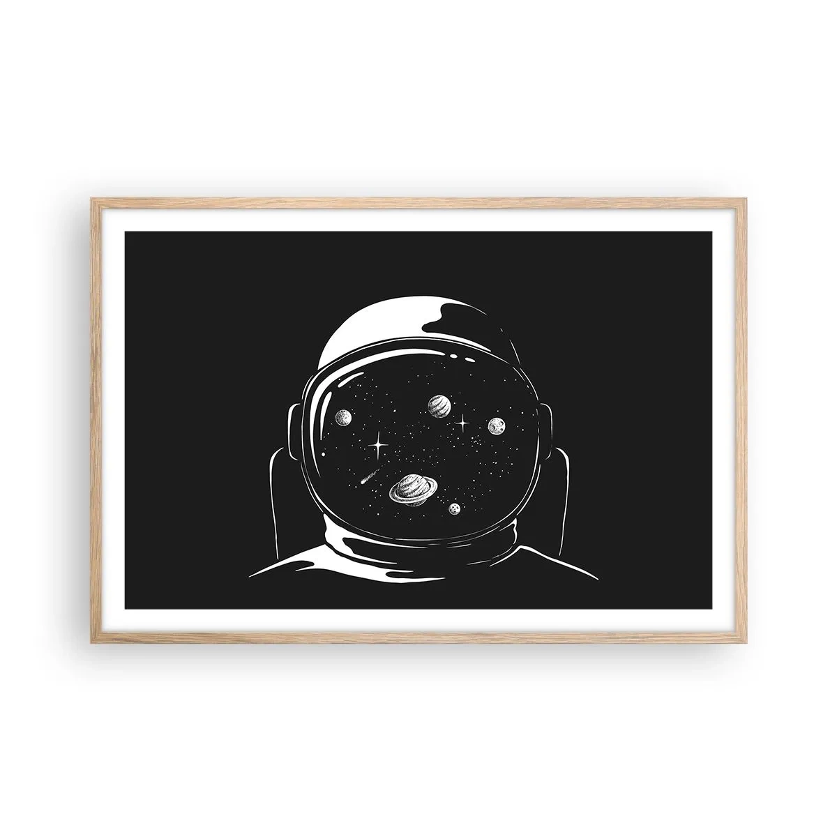 Poster în ramă de stejar deschis - Mișto priveliște - 91x61 cm