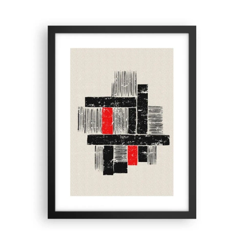 Poster în ramă neagră - Roșu și negru - 30x40 cm