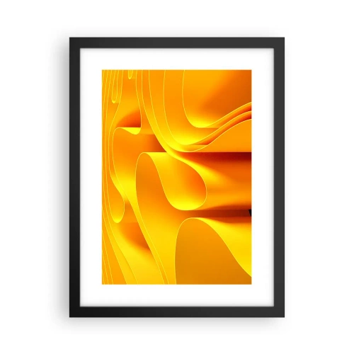 Poster în ramă neagră - Ca niște valuri de soare - 30x40 cm