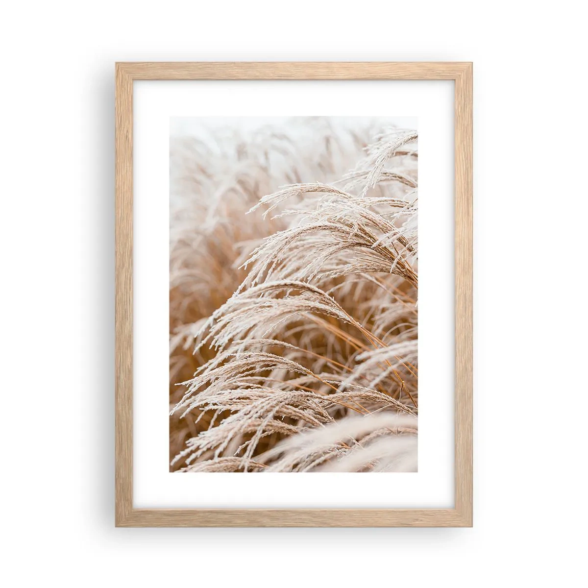 Poster în ramă de stejar deschis - Închinându-se la soarele toamnei - 30x40 cm