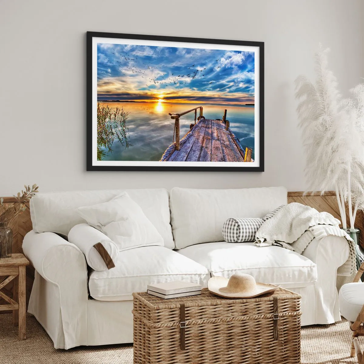 Poster în ramă neagră - Vântul se odihnește - 40x30 cm
