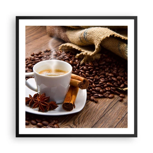 Poster în ramă neagră - Gust și aromă de mirodenii - 60x60 cm