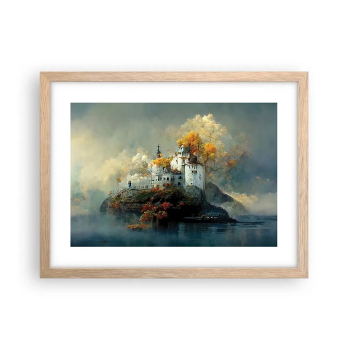 Poster în ramă de stejar deschis - Începutul unei povești romantice - 40x30 cm