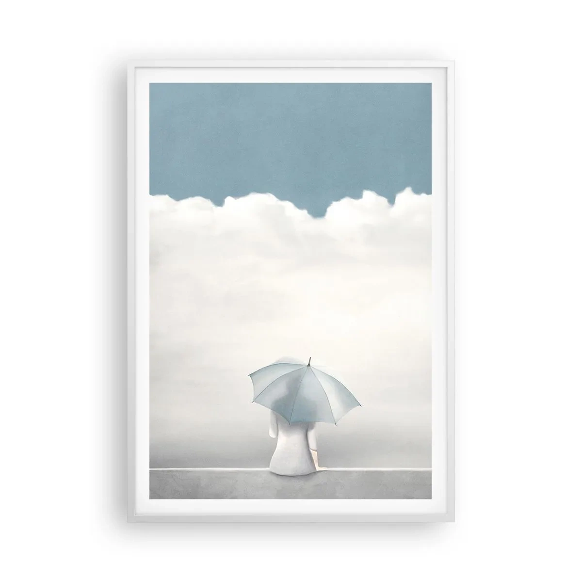 Poster în ramă albă - La limita dintre realitate și vise - 70x100 cm