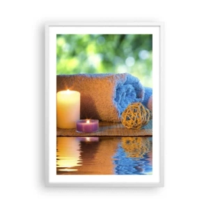 Poster în ramă albă - Timp pentru corp - 50x70 cm