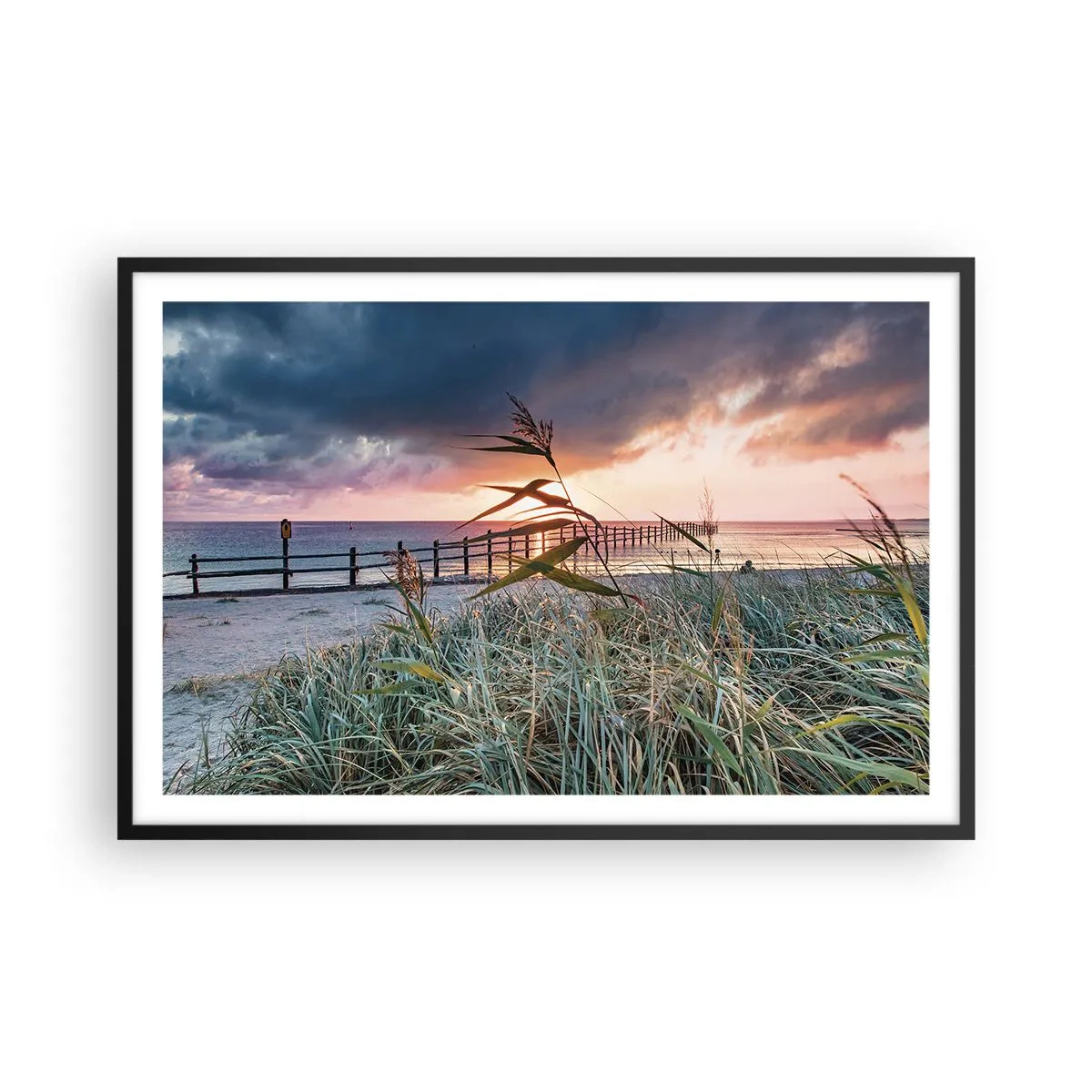 Poster în ramă neagră - Nu trece cu vântul - 91x61 cm