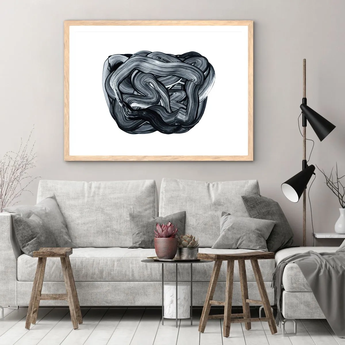 Poster în ramă de stejar deschis - Nu este atât de simplu - 100x70 cm