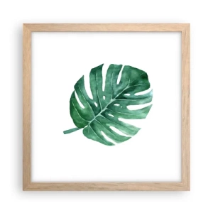 Poster în ramă de stejar deschis - Conceptul verde - 30x30 cm