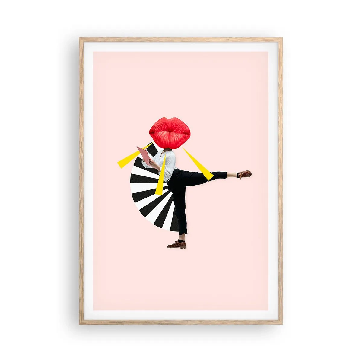 Poster în ramă de stejar deschis - Artă pop suprarealistă - 70x100 cm