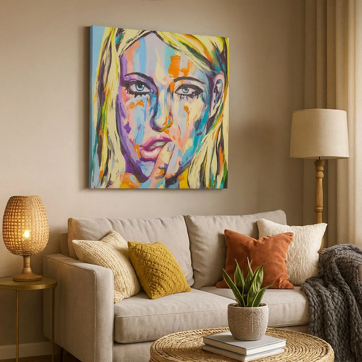 Tablou pe pânză - Privește-o drept în ochi - 30x30 cm