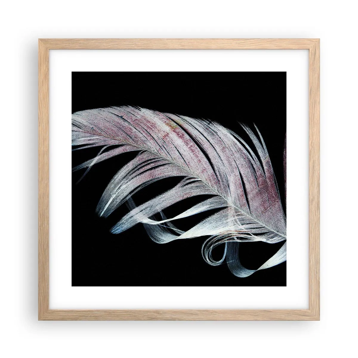 Poster în ramă de stejar deschis - Gândește-te la atingere - 40x40 cm