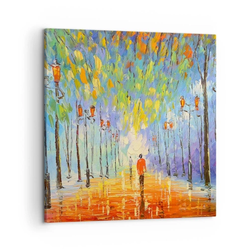 Tablou pe pânză - Cântecul de noapte al ploii - 50x50 cm