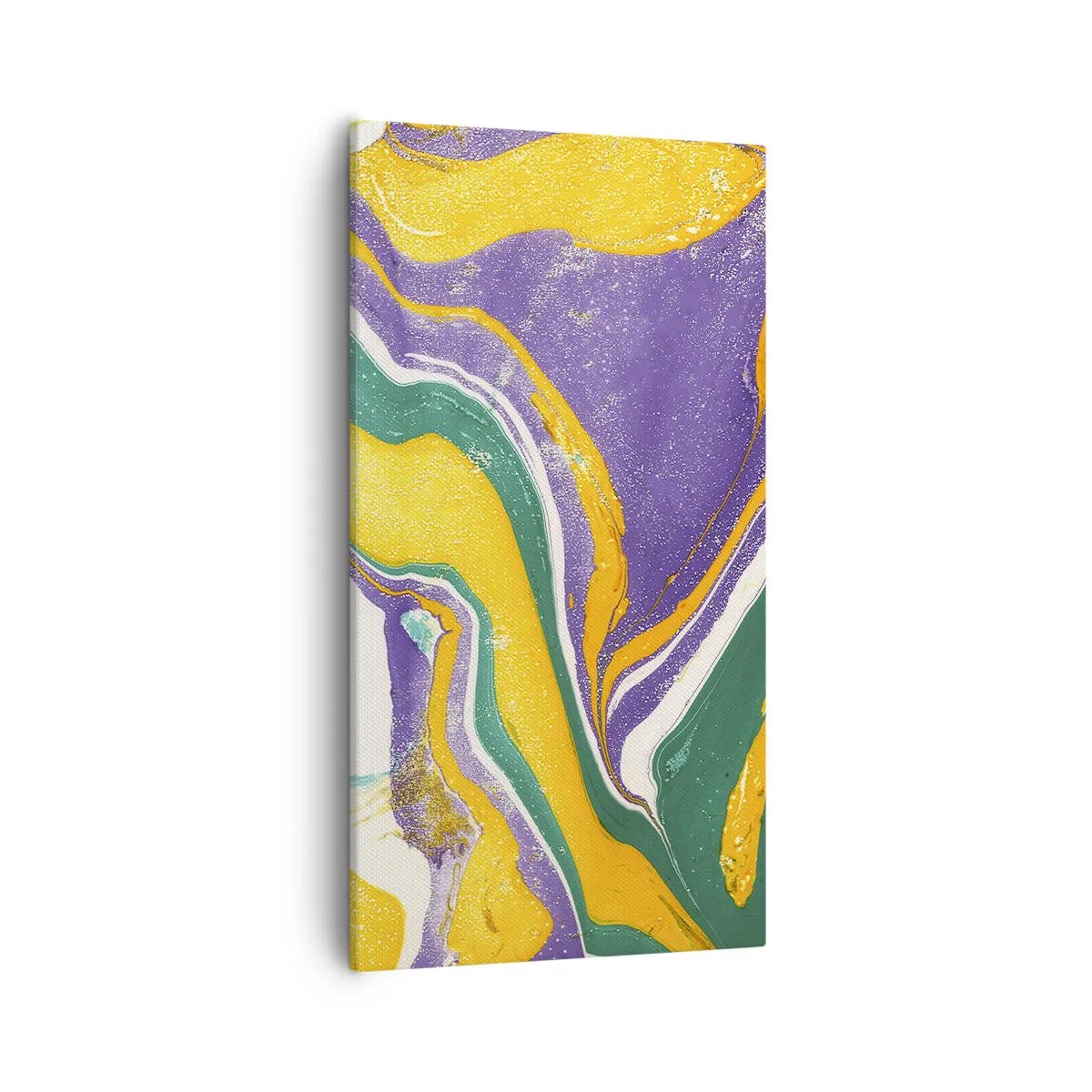 Tablou pe pânză - Valuri de culoare - 55x100 cm