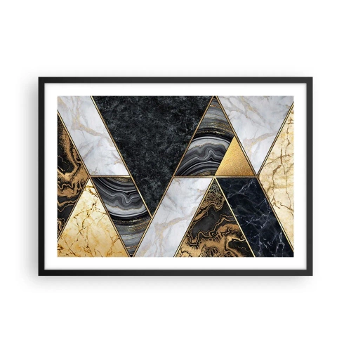 Poster în ramă neagră - Piatră cu piatră - 70x50 cm