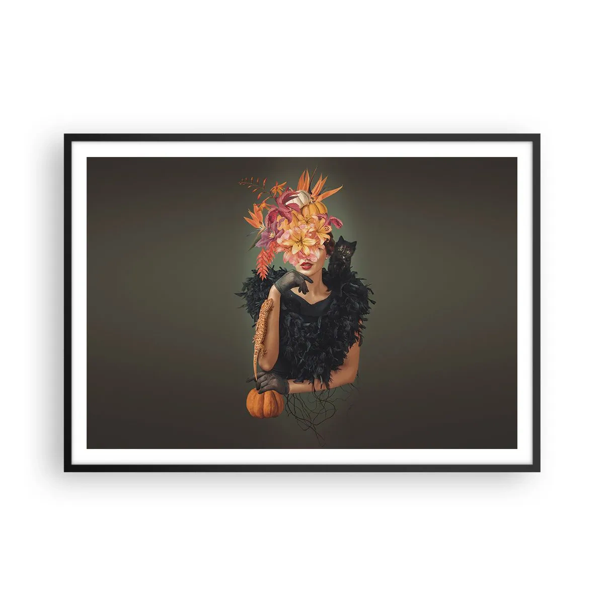 Poster în ramă neagră - Magia vrăjitoarei - 100x70 cm