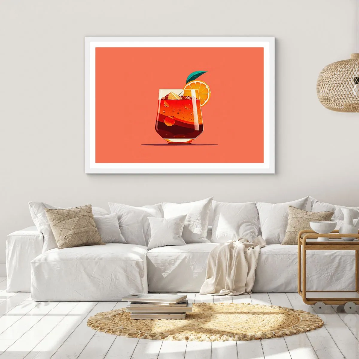 Poster în ramă albă - Răcoare de vară - 91x61 cm