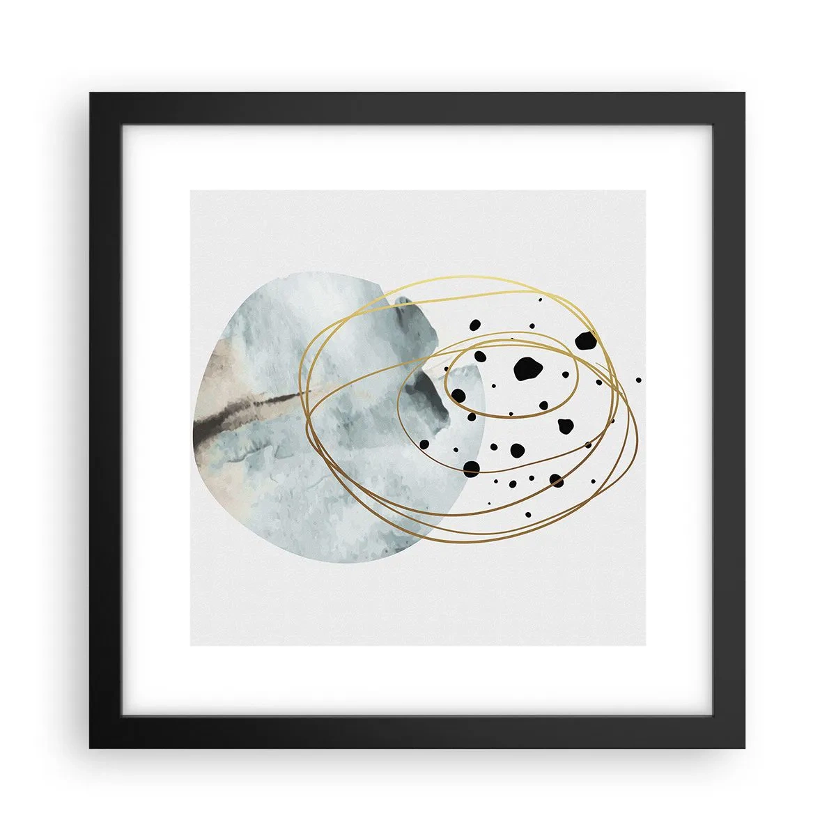 Poster în ramă neagră - În îmbrățișarea spațiului - 30x30 cm