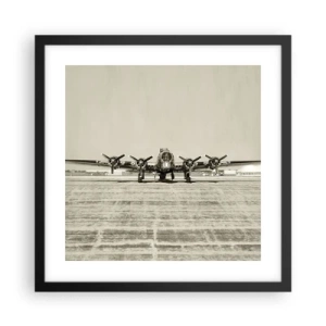 Poster în ramă neagră - Pregătit, ca întotdeauna - 40x40 cm