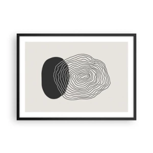 Poster în ramă neagră - Persistență și vibrațiile - 70x50 cm