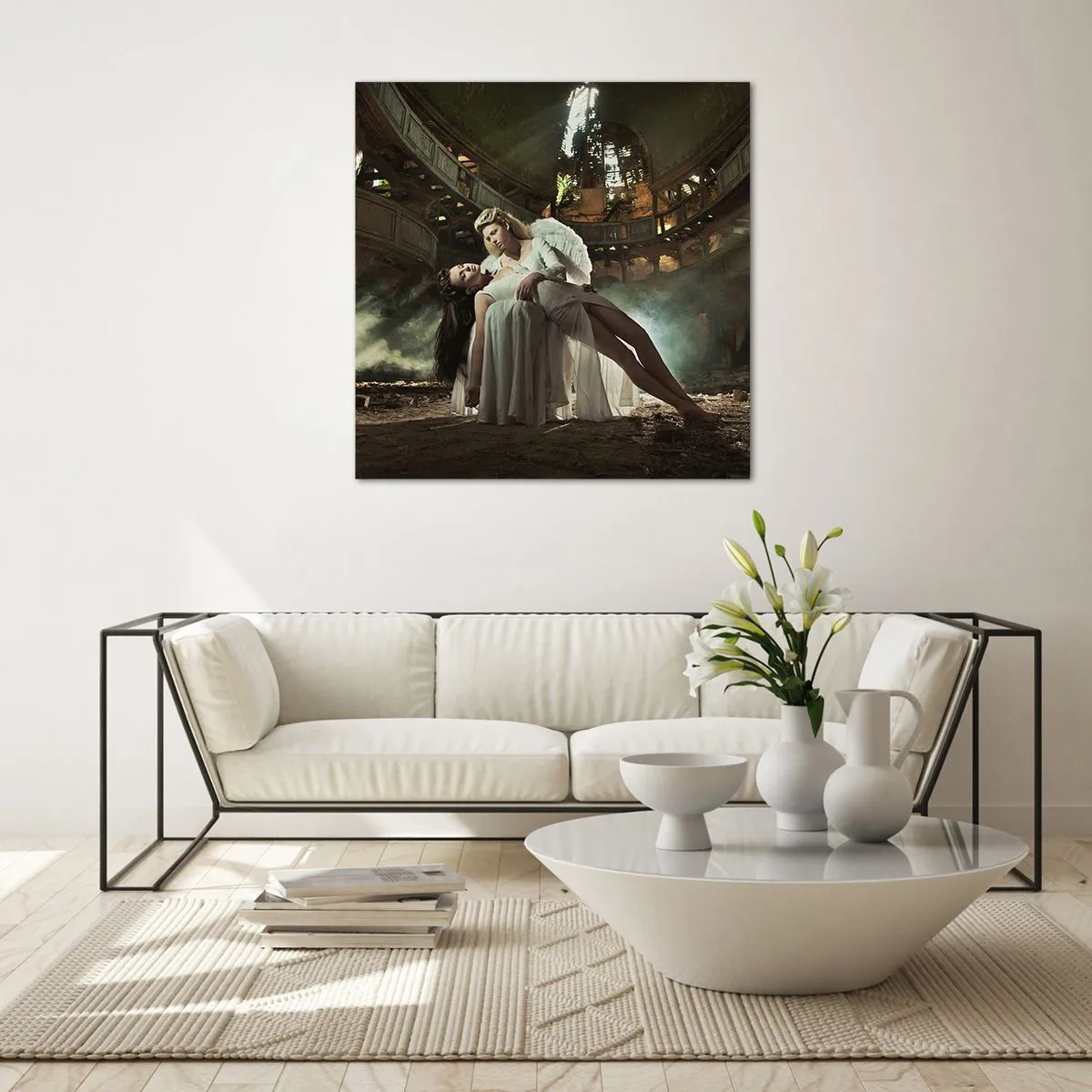 Tablou pe sticlă - Spiritul vechiului teatru - 60x60 cm