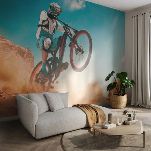 Tapet Premium Canvas - Nebunia demonului bicicletei - Bicicleta, Viteză, Competiții sportive - 500x350 cm