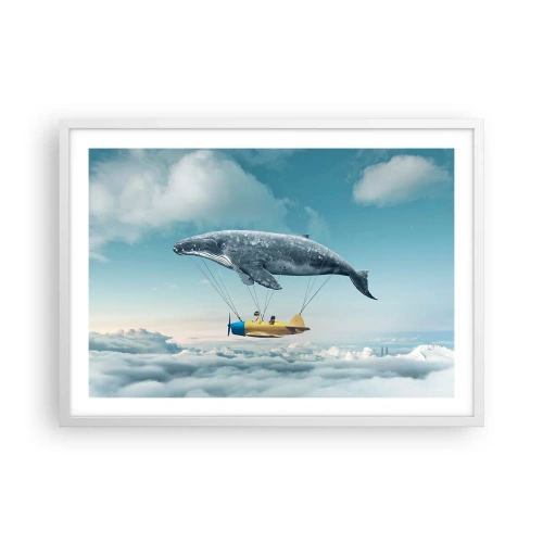 Poster în ramă albă - De ce nu? - 70x50 cm