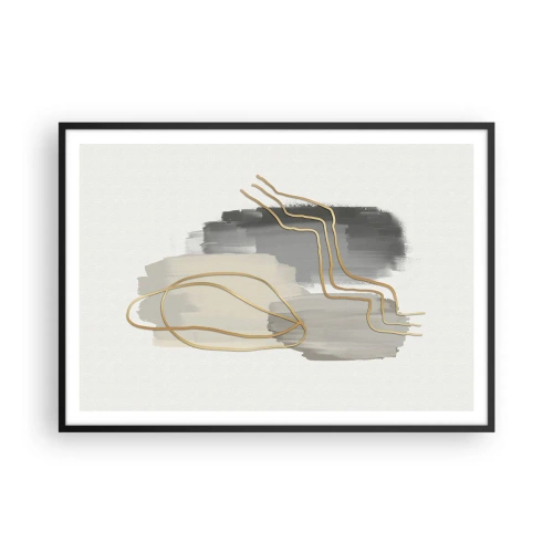 Poster în ramă neagră - Persistență și mișcare - 100x70 cm