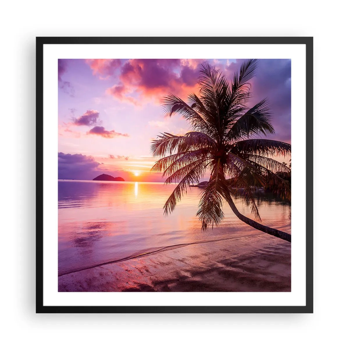 Poster în ramă neagră - Euforie până la orizont - 60x60 cm