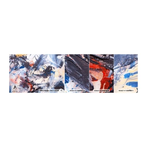 Mostră tapet autocolant Deluxe Sticker - Dansul nebun al abstracției - Abstracția, Bucată, Pictura - 100x30 cm