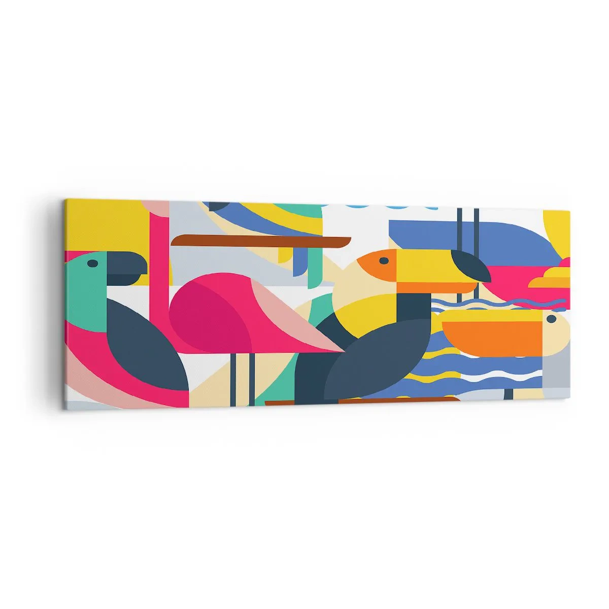 Tablou pe pânză - Cheful păsărilor - 140x50 cm