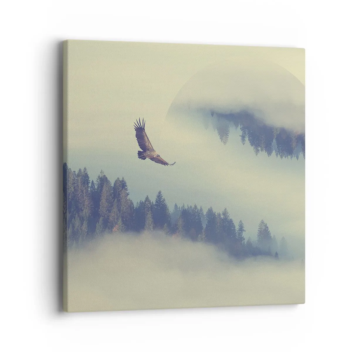 Tablou pe pânză - Am văzut umbra unui vultur - 40x40 cm