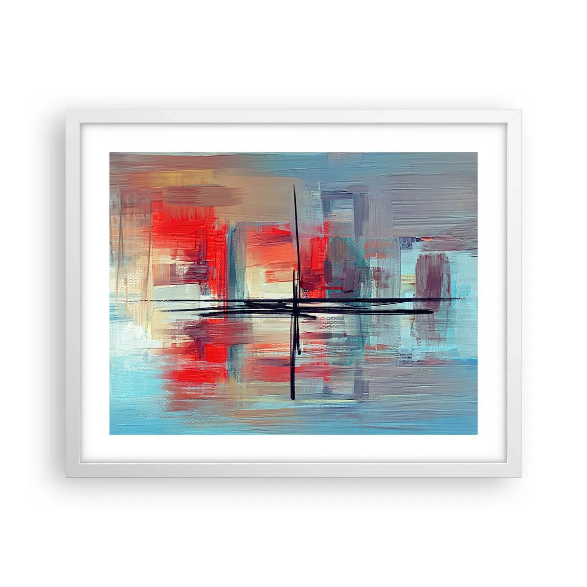 Poster în ramă albă - Peisaj dintr-o dimensiune necunoscută - 50x40 cm