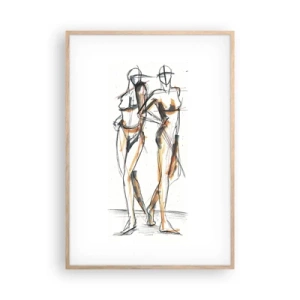 Poster în ramă de stejar deschis - Un studiu de farmec - 70x100 cm